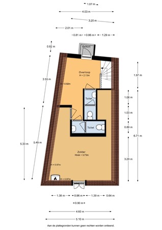 Floorplan - Rijnstraat 87, 3441 BS Woerden